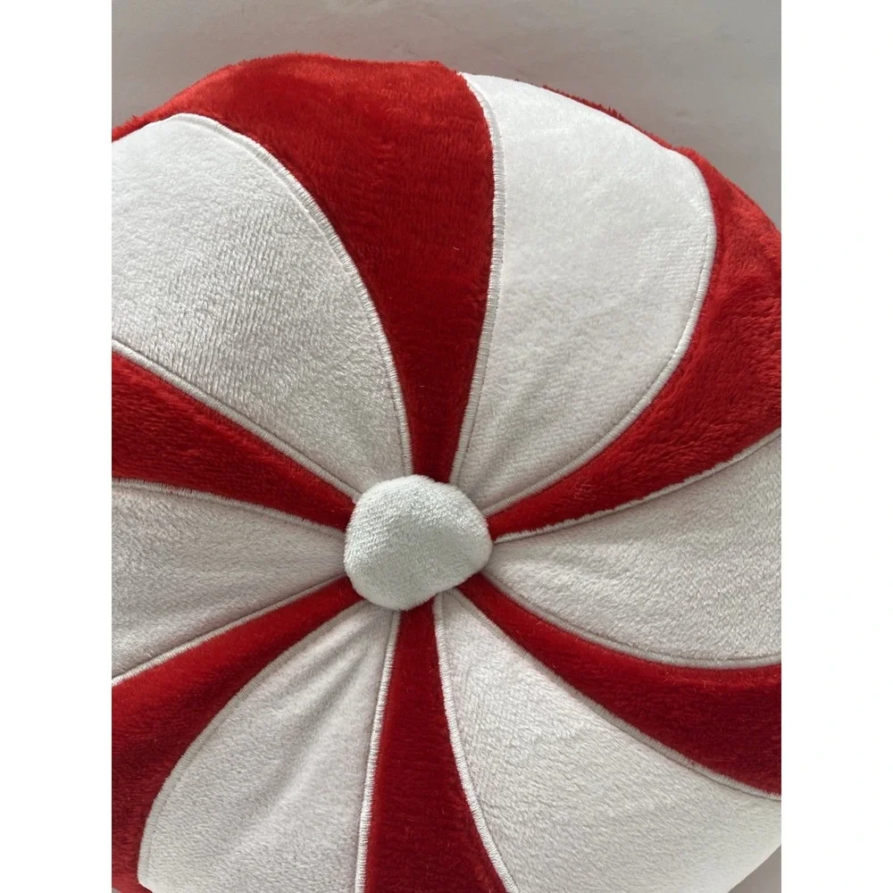 Christmas Candy Peppermint Swirl Throw Pillow 11